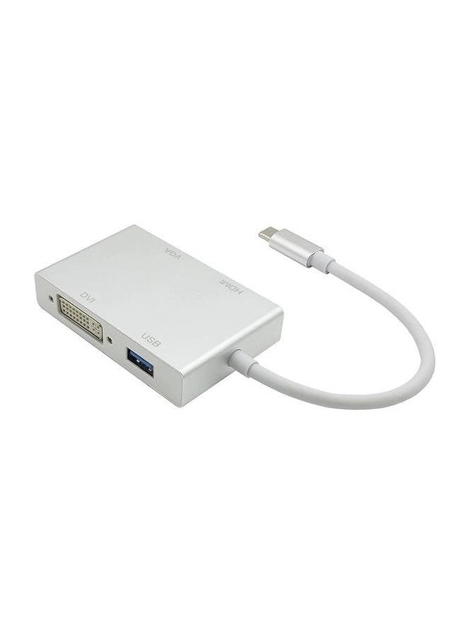 Multiport To Type C Adapter White