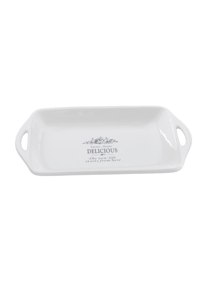 Home Box Sweet Home Serving Plate White 29.5 x 16cm - Image 1