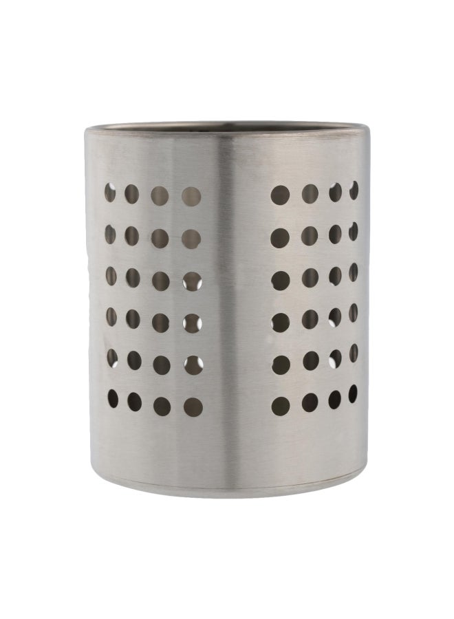 Home Box Shine Dotted Cutlery Holder Silver 12 x 10cm  - Image 1