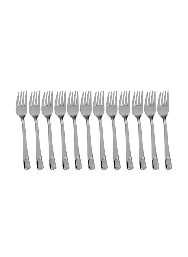 12-Piece Electroplated Fork Set Silver 15centimeter - v1553622380/N22744795A_1