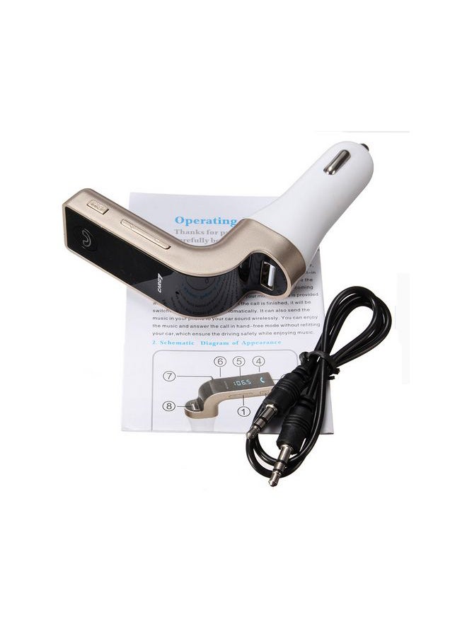 كار جي 7 جهاز إرسال إف إم مزود ببلوتوث وشاحن USB - Image 2