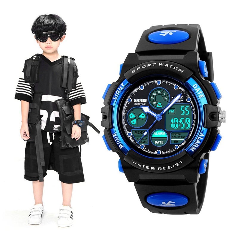 Kids' Fashion Children Smart Watch LED Display Digital Wristwatch Waterproof