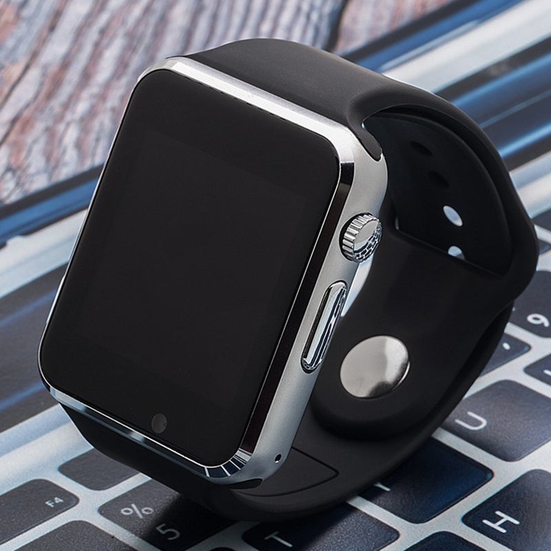 Generic - Smart Watch Bluetooth Sim Card Gprs Watch Health Tracker Pedometer Watch Silver - Image 1