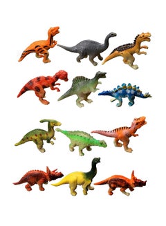 HAPTIME Dozen Small Assorted Dinosaur Figures Mini Plastic Dino Model Toy 2 inch  - Image 1