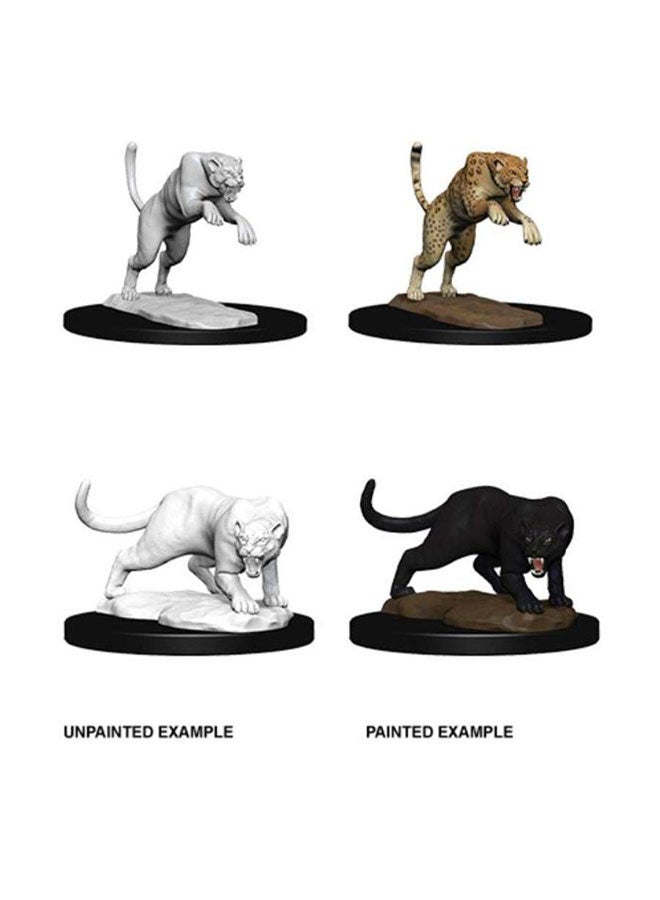 Dungeons & Dragons Nolzur Marvelous Unpainted Miniatures Panther And Leopard Figure 