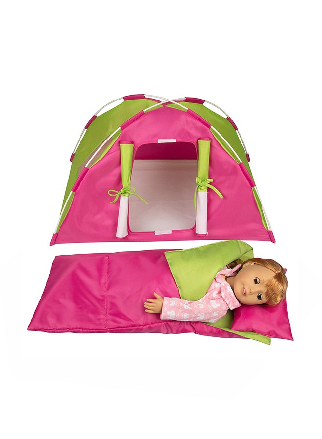 Dress Along Dolly Doll Tent With Sleeping Bag 18inch  - Image 2