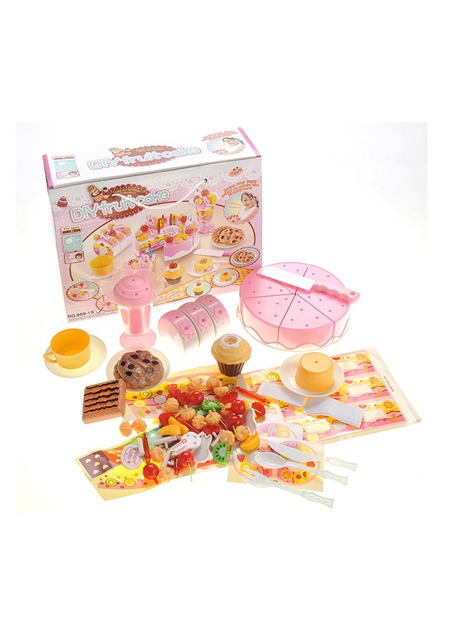 PowerTRC 75-Piece DIY Fruit Cake Food Toy Set  - Image 2