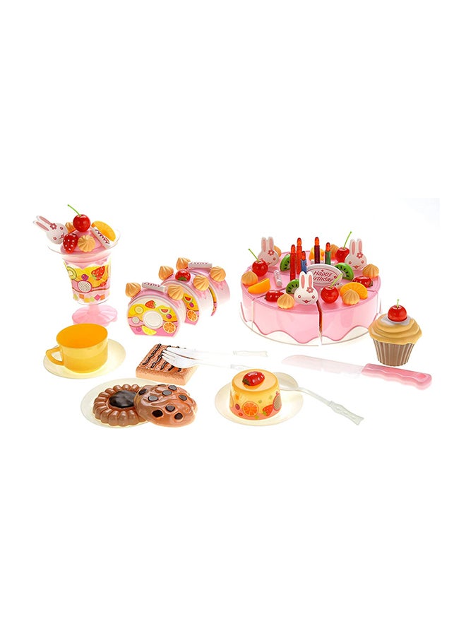 PowerTRC 75-Piece DIY Fruit Cake Food Toy Set  - Image 1