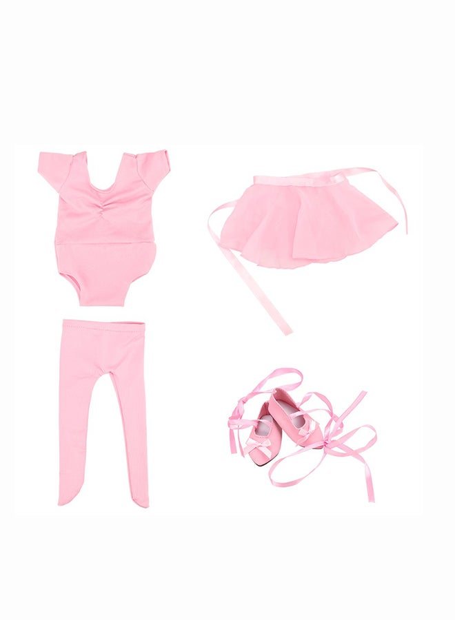 باروا مجموعة ملابس باليرينا لدمية من 4 قطع 18بوصة - Image 1