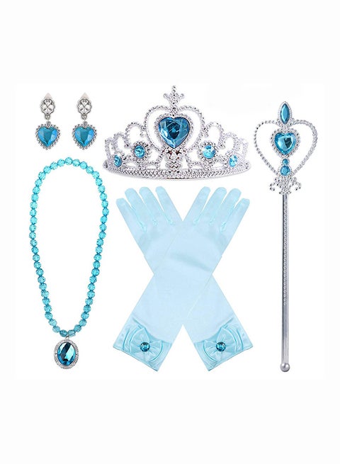 5-Piece Princess Elsa Belle Sofia Dress Up Fancy Cosplay Costume Accessories Set