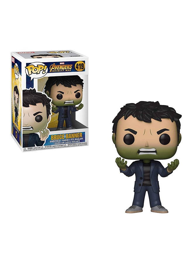 Funko Pop Marvel Avengers Infinity War Bruce Banner With Hulk Head Figure 6.35x6.35x9.53cm  - Image 2