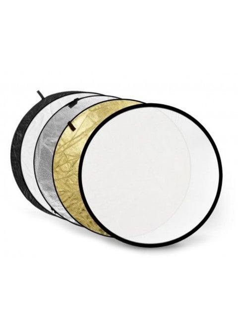 5-In-1 Round Collapsible Multi Disc Light Reflector 110centimeter Multicolour