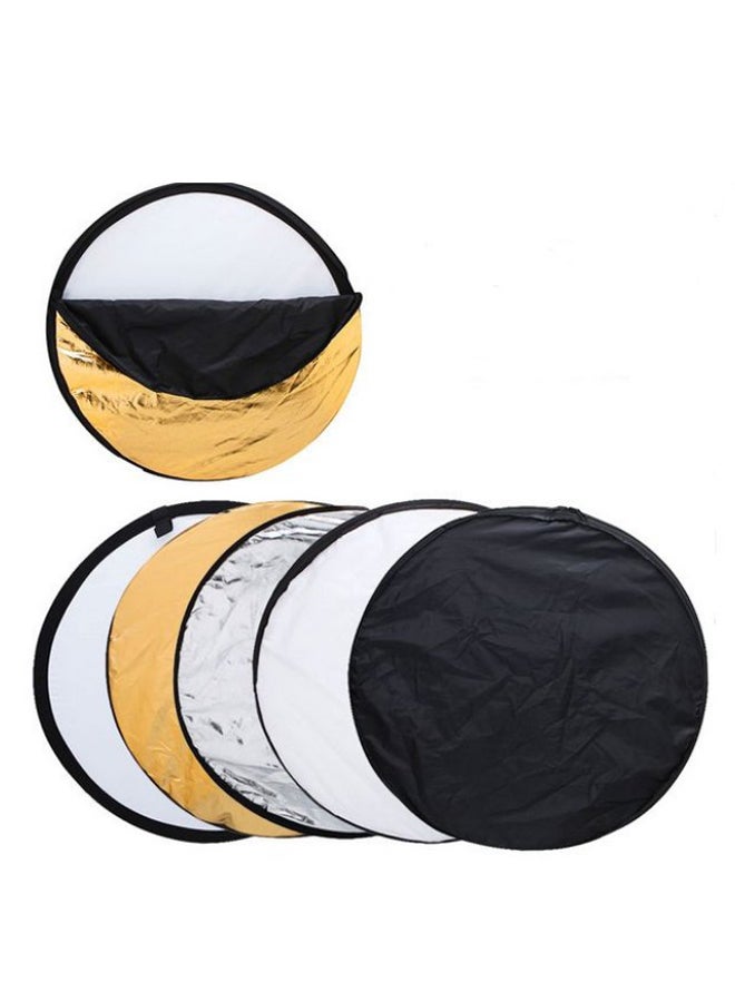 5-In-1 Collapsible Round Light Photography Reflector Multicolour - Image 1