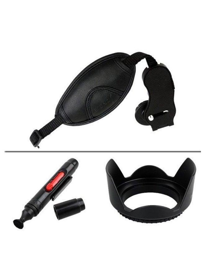 Lens Hand Grip Strap Cleaning Pen Kit Black 