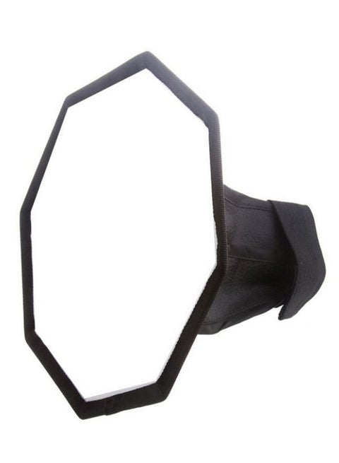 Octagonal Mini Flash Diffuser For Digital SLR Camera 20centimeter Black