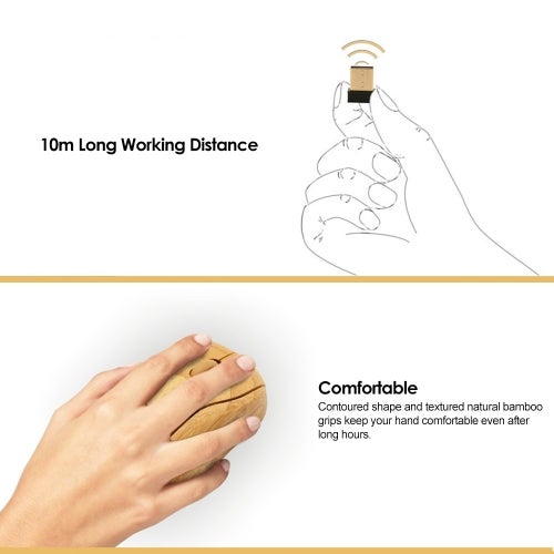 2.4G Wireless Optical Mouse Yellow - Image 5