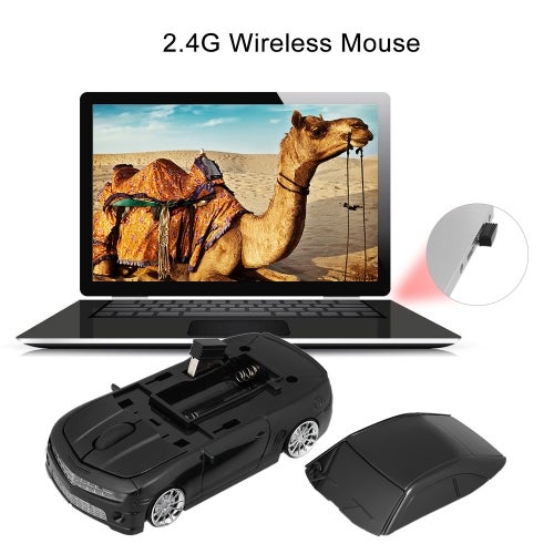 2.4GHz Wireless Car Shaped Mouse Yellow/Black - Image 2
