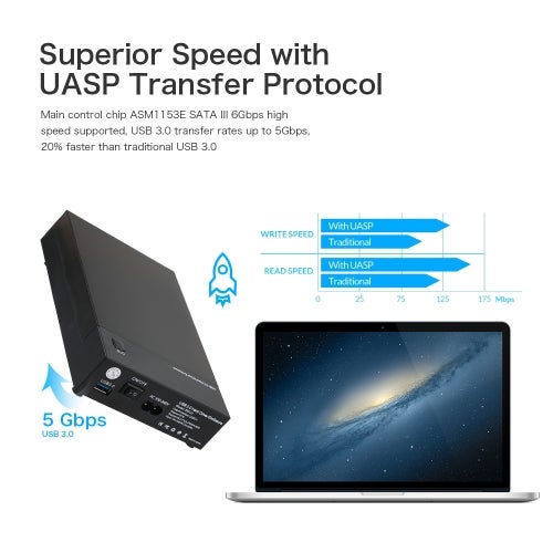 Portable External Hard Drive Case Black - Image 5