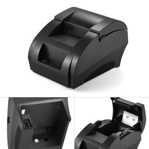 POS-5890K Mini Thermal Printer (US Plug) Black  - Image 5