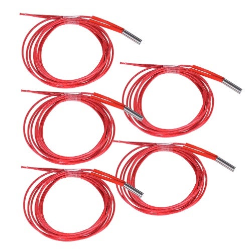 5-Piece Cartridge Heater Heating Tube 3D Printer Red - Image 1