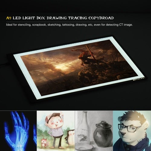 LED Light Box Drawing Tracing Board White/Black  - Image 2