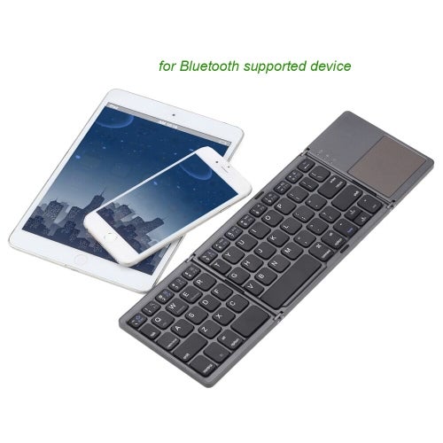 KKmoon - Wireless Bluetooth Keyboard With Touchpad Black - Image 1