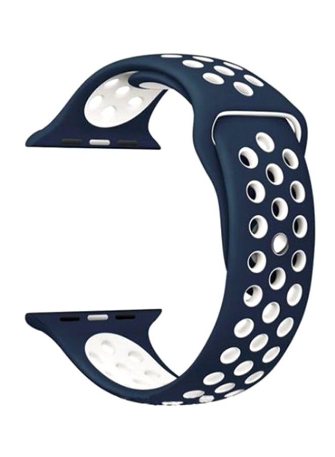 سوار ساعة من السيليكون للساعة الذكية أبل 1/2/3 أزرق