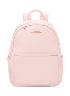 Faux Leather Backpack Pink