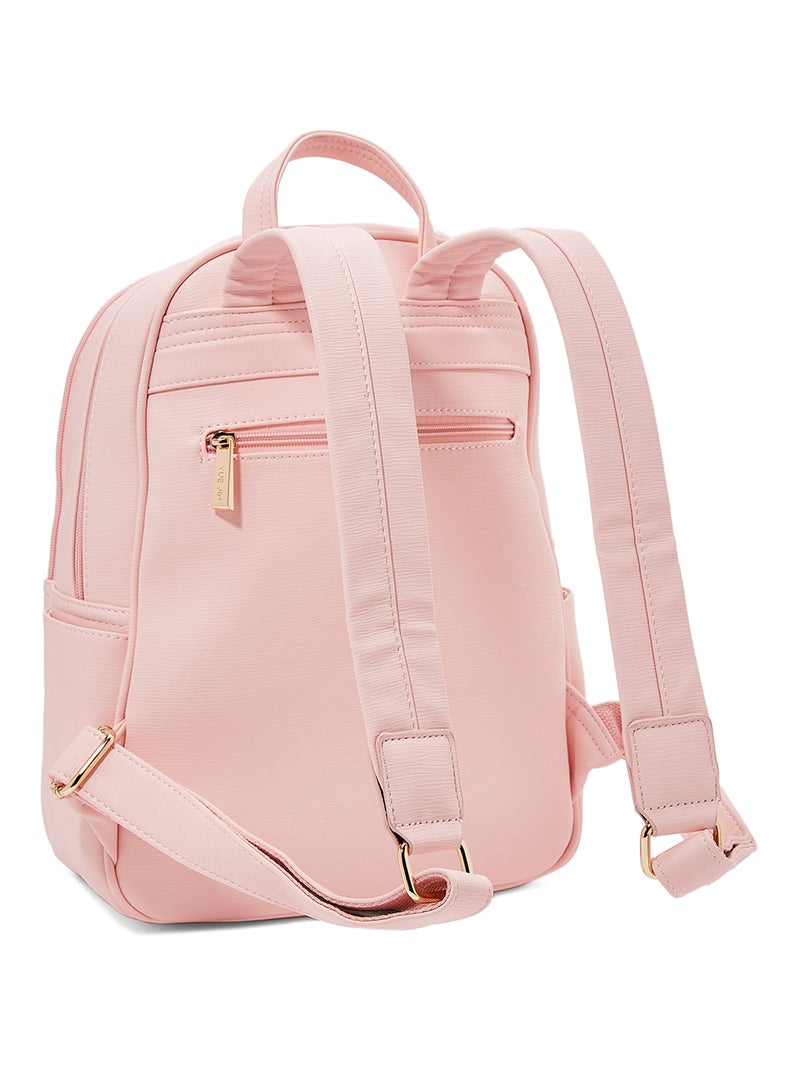 YUEJIN - Faux Leather Backpack Pink - Image 1