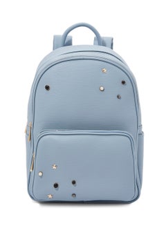 Faux Leather Backpack Blue