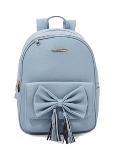 Faux Leather Backpack Blue