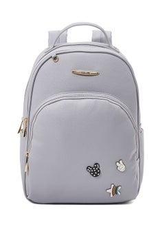 Faux Leather Backpack Grey