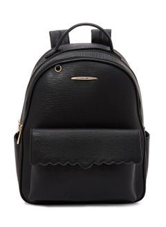 Faux Leather Backpack Black