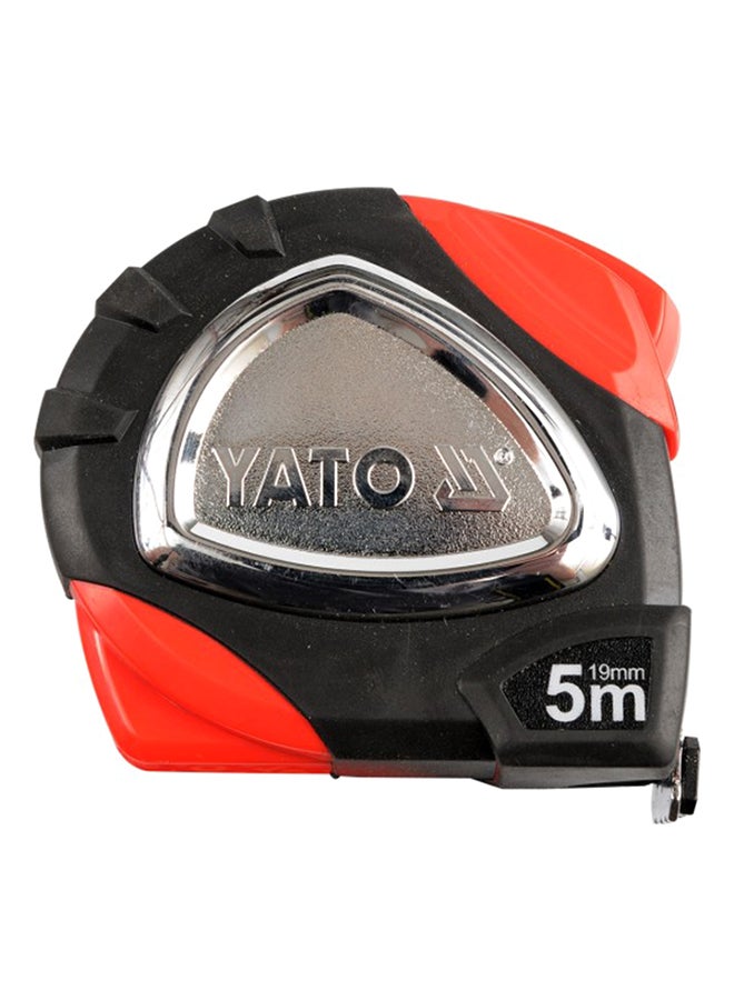 Yato Measuring Tape 5Mx19mm /Nylon, Magnes/ YT-7117 Black/Silver/Red 5meter 