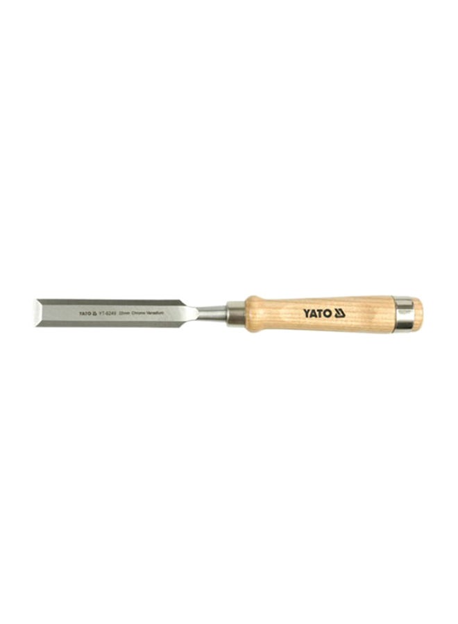 Yato Wood Chisel 14mm Wooden Handle Double Blister Card YT-6244 Brown/Silver  - Image 1