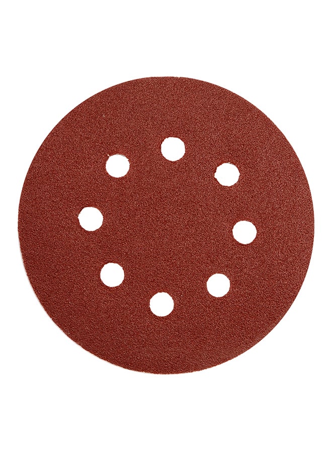 5-Piece Abrasive Disc With Holes C Backing 125mm Grit 36 YT-83450 Brown 125mm