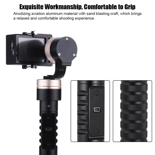 3-Axis Handheld Gimbal Stabilizer For GoPro/Xiaoyi Black/gold