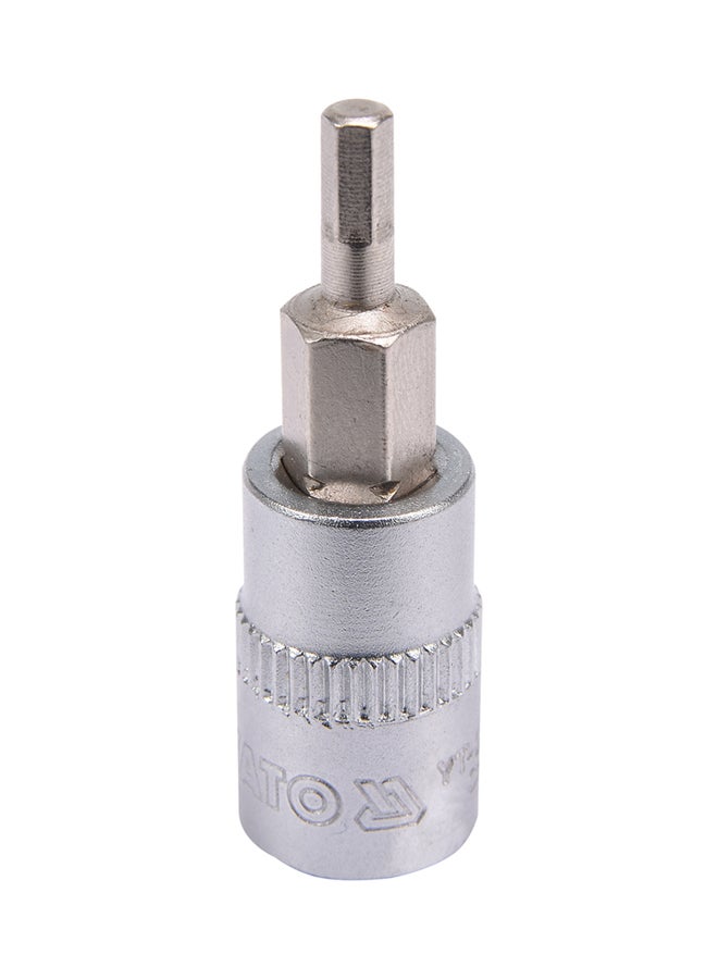 ياتو مقبس 1/4بوصة برأس سداسي 3مم بطول=37مم طراز YT-04370 فضي  - Image 1