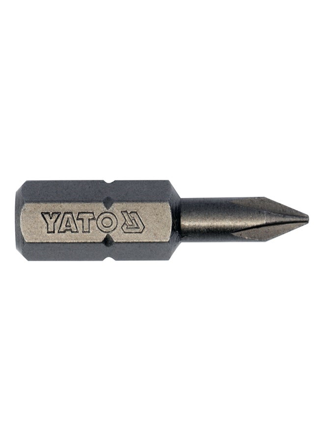 Yato 10-Piece Screwdriver Bits1/4-Inchx25mm PH0 YT-78130 Grey - Image 1