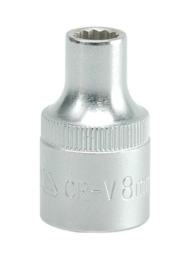 ياتو مقبس باثنتي عشرة زاوية مقاس 8 ملم 1/2 بوصة طراز YT-1270 فضي