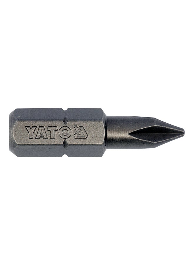 ياتو طقم لقم مفكات من 10 قطع قياس 1/4 بوصة × 25 مم PH1 طراز YT-78131 رمادي - Image 2