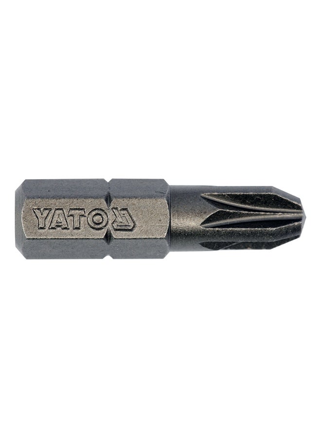 Yato 10-Piece Screwdriver Bits1/4-Inchx25mm PZ3 YT-78136 Grey