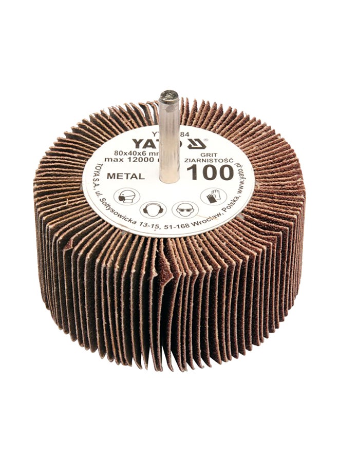 Yato - Flap Wheel With Shaft Brown/Silver - Image 1