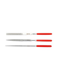 3-Piece Diamond Needle File Set YT-6143 Silver/Red - v1553671043/N22424758A_1