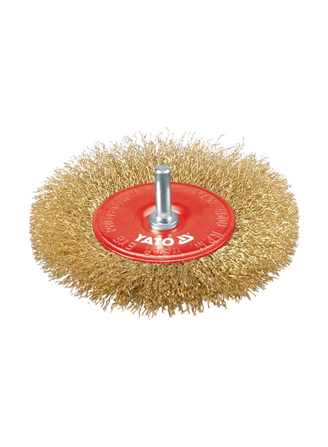 Yato Circular Brush Brass Wire, 6mm Bar YT-4757 Gold/Red - Image 1