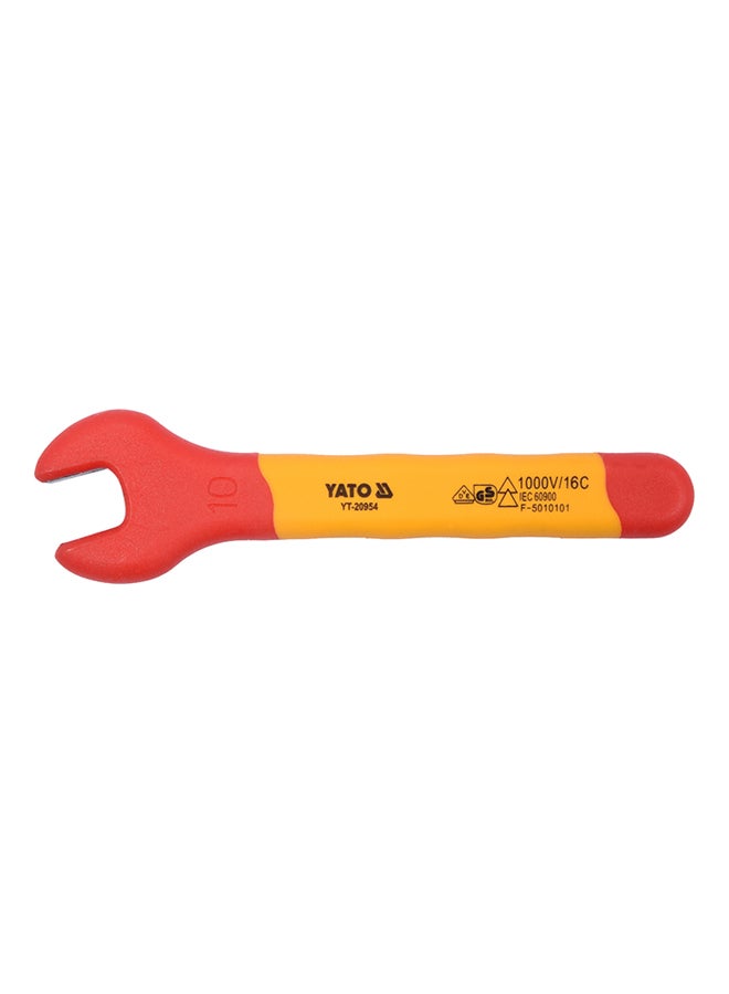 Yato Insulated Open End Wrench 10mm VDE-1000V YT-20954 Red and Yellow - Image 1