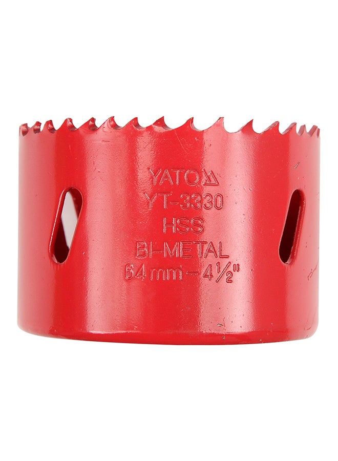 Yato Bi-Metal Hole Saw 64mm YT-3330 Red  - Image 1