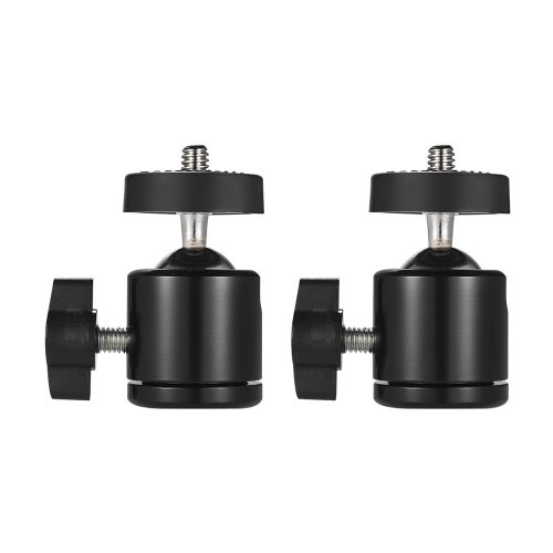 2-Piece 360 Degree Rotating Tripod Ball Head Black - Image 3