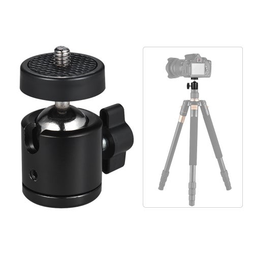 2-Piece 360 Degree Rotating Tripod Ball Head Black - Image 4