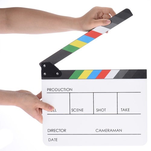Dry Erase Clap-Stick Clapper Board White/Red/Green  - Image 1